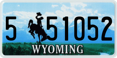 WY license plate 551052