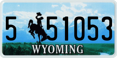 WY license plate 551053
