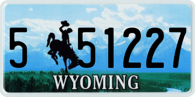 WY license plate 551227