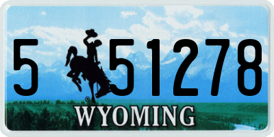 WY license plate 551278