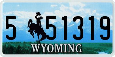 WY license plate 551319