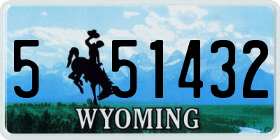 WY license plate 551432