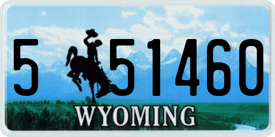 WY license plate 551460