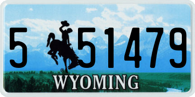 WY license plate 551479