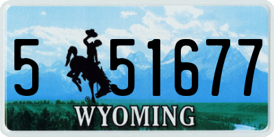 WY license plate 551677