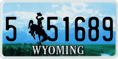 WY license plate 551689