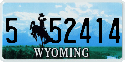 WY license plate 552414