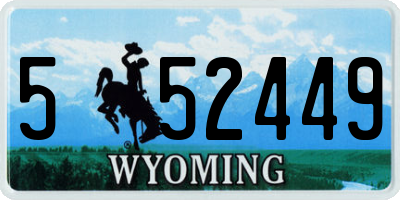 WY license plate 552449