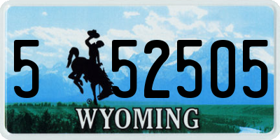WY license plate 552505