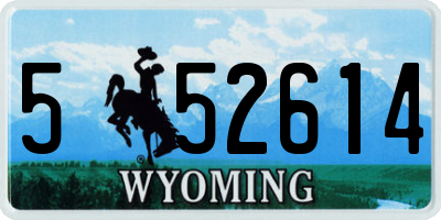 WY license plate 552614