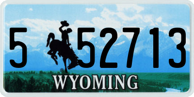 WY license plate 552713