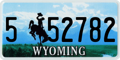 WY license plate 552782