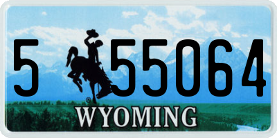 WY license plate 555064