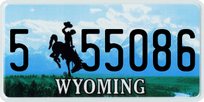 WY license plate 555086