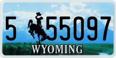 WY license plate 555097