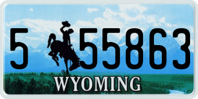WY license plate 555863