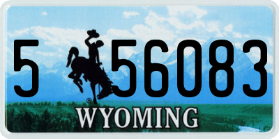 WY license plate 556083