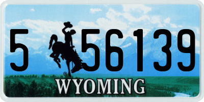 WY license plate 556139