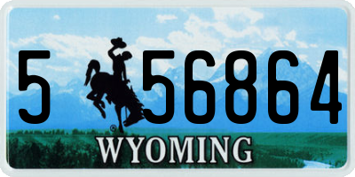 WY license plate 556864