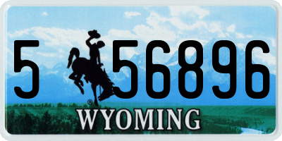 WY license plate 556896