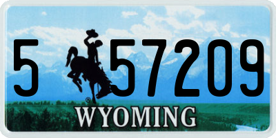 WY license plate 557209