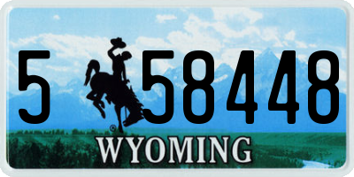 WY license plate 558448