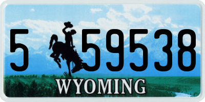 WY license plate 559538