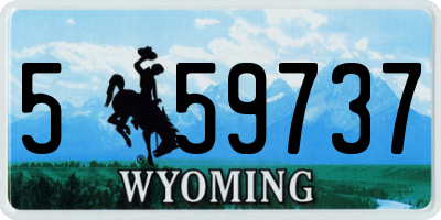 WY license plate 559737