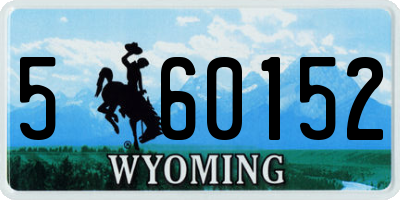 WY license plate 560152