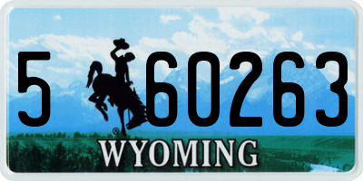 WY license plate 560263