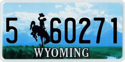 WY license plate 560271