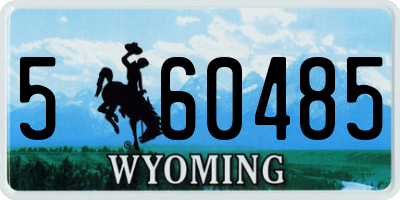 WY license plate 560485
