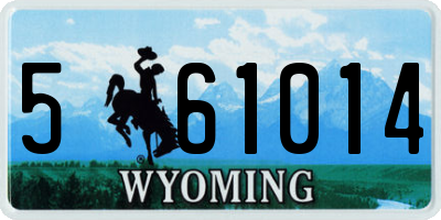 WY license plate 561014
