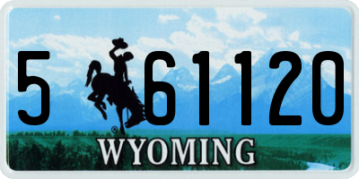 WY license plate 561120