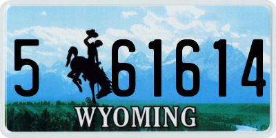 WY license plate 561614