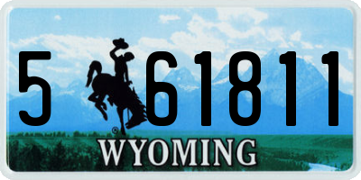 WY license plate 561811