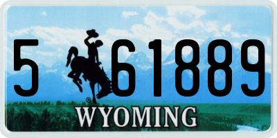 WY license plate 561889