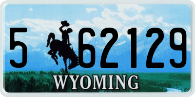 WY license plate 562129