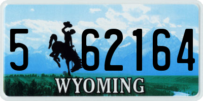 WY license plate 562164