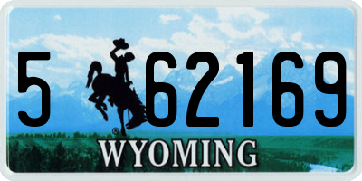 WY license plate 562169