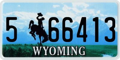 WY license plate 566413