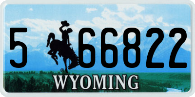 WY license plate 566822