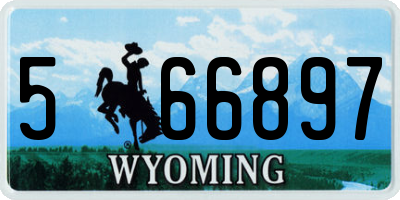 WY license plate 566897