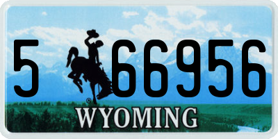 WY license plate 566956