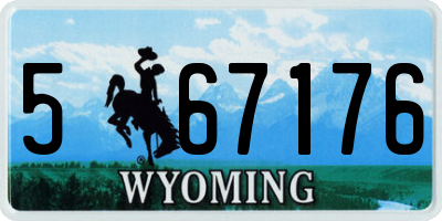 WY license plate 567176