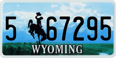 WY license plate 567295