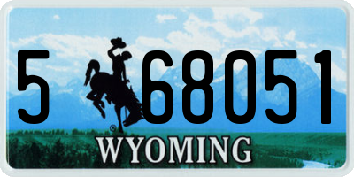 WY license plate 568051