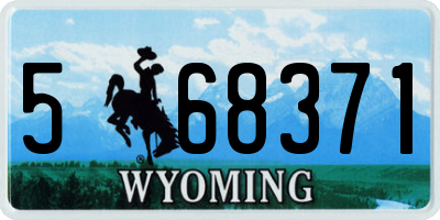 WY license plate 568371