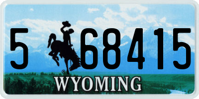 WY license plate 568415