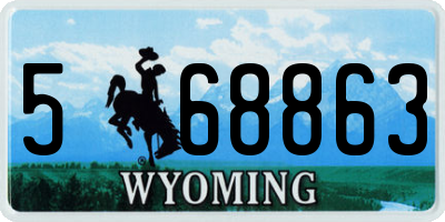 WY license plate 568863